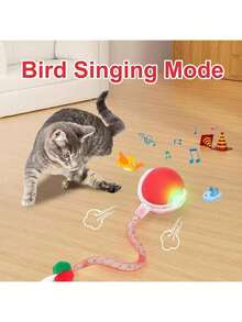 1pc Random Color Indoor Cat Interactive Toy, Automatic Cat/Kitten Toy, Suitable For Bored Indoor Adult Cats, Motion Activated USB Rechargeable Automatic Rotating Interactive Rolling Ball Cat Toy, Suitable For All Cat Breeds And Sizes - 彩色 - 查看 8