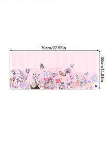 Watercolor Butterfly & Floral Pattern Mouse Pad, Non-Slip Rubber Base With Stitched Edges, Multi-Size Desk Mat For Home Office And Back To School - View 12