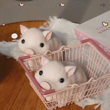 1 pieza Muñeco de peluche suave y divertido de cerdo, adecuado para fiestas de cumpleaños de Pascua y Navidad, un divertido muñeco apretable - Multicolor - Ver 6