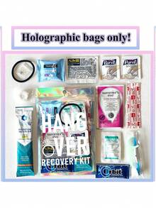 20/1 pieza Bolsa de PVC para Resaca, Bolsa de Kit de Recuperación de Resaca, Kit de Autocuidado, Bolsa Holográfica Resellable Preimpresa, Bolsa de Regalo para Resaca Favor de Fiesta Adecuada para Regalo de Novia de Boda, Bolsa de Recuperación de Supervivencia de Fiesta de Despedida de Soltera Láser, Regalo de Fiesta de Boda para Dama de Honor Cumpleaños Fiesta de Boda, Sin Electricidad Requerida, Adecuada para Favores de Fiesta de Despedida de Soltera, Regalo de Bienvenida de Boda, Kit de Resaca de Cumpleaños, Dama de Honor, Suministros de Fiesta de Despedida de Soltera - Multicolor - Ver 4