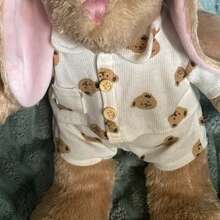 (Clothes Only) Suitable For 28cm-30cm Plush Doll Clothes Set, Teddy Bear Outfit, Cute Rabbit Clothes, Doll Bear Dress With Tail Hole - Multicolor - View 3