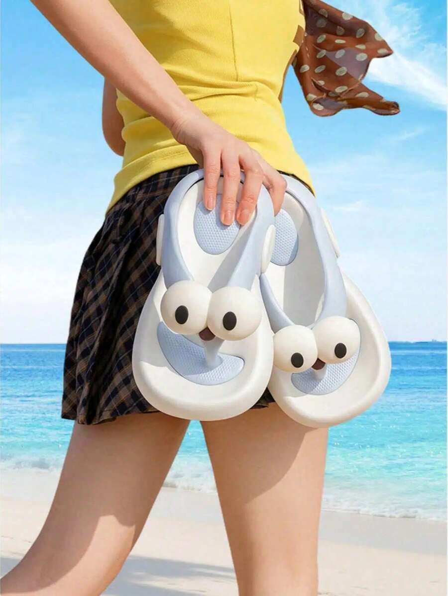 一双新款女士人字拖,两用,防臭防滑,浴室沙滩拖鞋,鞋架,收纳神器,户外,花园,旅行必备,便携,沙滩必备,毕业季,毕业典礼,毕业礼物,毕业赠礼,毕业礼物,毕业派对 - 多色 - 查看 1