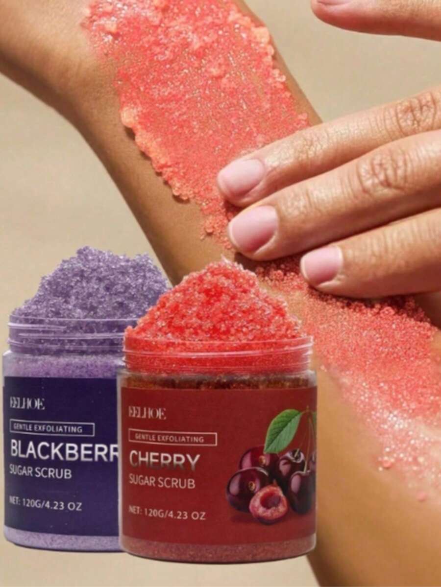 Kem tẩy tế bào chết toàn thân và chân hương anh đào/đường 120g, được làm giàu với bơ hạt mỡ và muối biển, nhẹ nhàng tẩy tế bào chết, làm sạch, dưỡng ẩm và nuôi dưỡng làn da. - Nhiều mùi hương - Xem 1