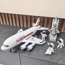 大型火箭发射器套装，含宇航员模型 - 太空飞船模型套件，儿童生日、万圣节和圣诞节男孩礼物 - 白色 - 查看 3