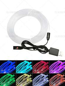 GLANBERT Waterproof Fiber Optic LED Decorative Light, Car Interior Atmosphere Neon Cold Light - Fiber Optic Ambient Lighting - View 12
