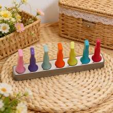 1 Set Metal Integrated Base Portable Nail Art Practice Display Stand, Reusable Magnetic Acrylic Nail Art Practice Display Holder, Acrylic Painting False Nail Practice Stand, Nail Art Tools - Multicolor - View 5