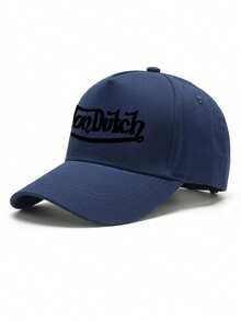 1pcs VonDutch Printed Baseball Cap, Classic Casual Retro Y2K Unisex Baseball Cap, Adjustable Size, Lightweight And Sun Protection, Suitable For Outdoor Sports, Daily Parties, And Vacations, The - Màu xanh hải quân - Xem 4