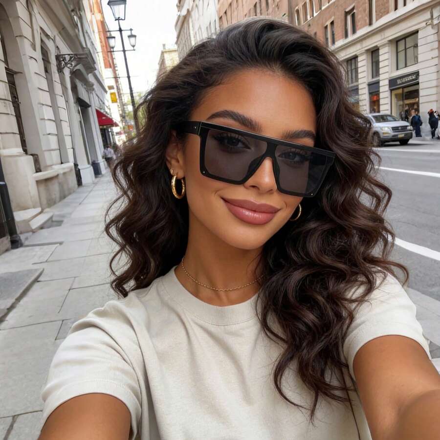 1 Pair Women's Personalized Charm Polygonal Fashion Fashion Glasses - Multicolor - View 1