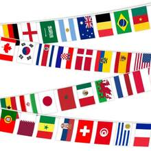 50PCS DIY National Flag Bunting Banner, International Country Flags From All Continents, For Sports Events, International Festivals, Sports Club Decor, Graduation, Back To School And Beach Parties - Multicolor - View 1