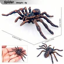 12 Styles 1-3Inch Solid Hand-Painted PVC Insect Models, Bee Spider Mantis Ladybug Unicorn Beetle, Educational Prank Toy, Kids Holiday Cake Decor Gift - Multicolor - View 9