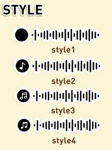 Custom Music Code Stickers, Personalized Soundwave Sticker Set, Customized Song Wave Decals, Customizable Music Note Stickers, Ideal Mother'S Day & Music Lover Gift, Thoughtful Present For Family & Friends, Unique Decor For Laptops, Journals & Water Bottles, Memorable Custom Audio Keepsake - Style a - View 4