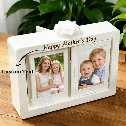 Giá đỡ thẻ ảnh xoay 12 khe, album ảnh tiện dụng và dễ lắp đặt, vật trang trí trưng bày đa chức năng, khung ảnh để bàn, quà tặng sáng tạo.