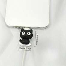 3个波浪猫TPU线缆保护套，耐用ABS材质线缆套管，兼容苹果18W/20W充电器，保护充电线免受损坏 - 彩色 - 查看 2