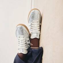 Giày thể thao cổ điển Adidas SAMBA OG W, Ma Sichun Same Style "T-Toe" - Bạc - Xem 4