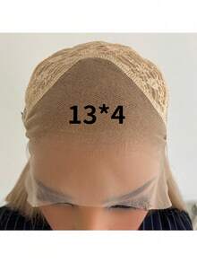 芥末黄女士波浪假发，耐热合成蕾丝前假发，自然发际线，适合日常佩戴、音乐节及角色扮演场合。 - 彩色 - 查看 6