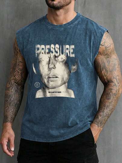 男士水洗“做旧灵魂”复古风圆领背心