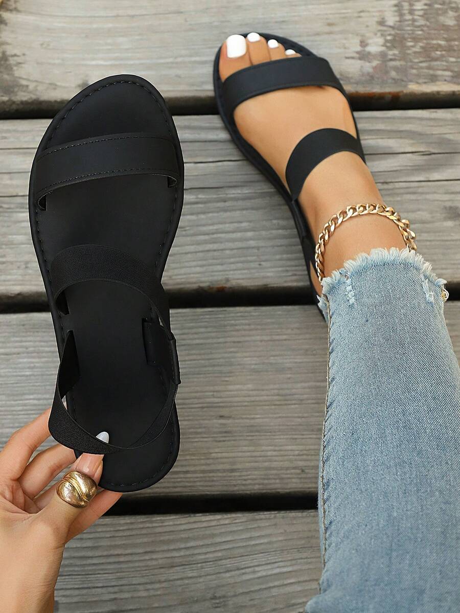 New Flat Sandals, Minimalist Casual Multi-Strap Design Elements, Suitable For Daily, Campus, Shopping, Leisure, Available In Pure White Multi-Strap, Classic Brown Multi-Strap, And Black Multi-Strap, Suitable For Spring And Summer