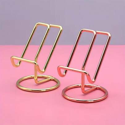 Mobile Phone Holder Lazy Desktop Metal Holder Dual-Use Creative Business Card Holder, Desktop Phone Holder, Iron Alloy Metal Phone Holder, Suitable For Living Rooms, Bedrooms, Desks, Study Rooms, Etc.
