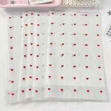 Heart-Shaped Gift Packaging Bags, Small Items Storage Bags, Gift Wrapping Decoration Bags - Red Heart - View 5