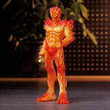 火焰兽电子世界冒险模型雕像，收藏手办，动漫周边，小礼物，节日礼物，宅男动漫爱好者桌面摆件，适合游戏和家庭办公，动漫角色，可爱姿势，高品质工艺，万圣节、感恩节、圣诞节礼物，书架展示 - 彩色 - 查看 1
