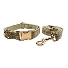 2pcs/Set New INS Style Solid Color Woven Plaid Pet Zinc Alloy Buckle Collar & Leash Set, Soft & Comfortable Material, Durable Zinc Alloy Buckle, Adjustable Size Suitable For Small/Medium/Large Dogs, Metal Buckle Easy To Fasten And Quick Release, Suitable For Valentine's Day, Wedding, Birthday Gifts (Due To Fabric Batch Difference, Color May Vary Slightly, Sent Randomly) - Multicolor - View 13