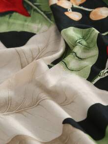 1 bộ bọc ghế sofa in hoa đỏ trắng có chun co giãn, chất liệu sợi polyester cao cấp, dệt kim mềm mại như lụa sữa, phù hợp cho mọi mùa. - Đỏ - Xem 6