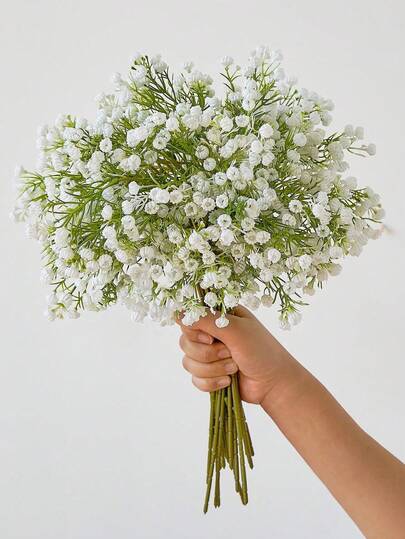 12 bông hoa baby's breath nhân tạo, bó hoa baby's breath trắng, hoa và cây giả để trang trí nhà cửa, nhà bếp, bàn ăn, phòng khách, phòng ngủ, mặt bàn, lễ đính hôn, đám cưới, bó hoa cô dâu, tiệc tùng, Ngày Valentine, Ngày của Mẹ, Lễ Tạ ơn, Năm mới, quà sinh nhật, quà tặng bạn gái, quà bất ngờ