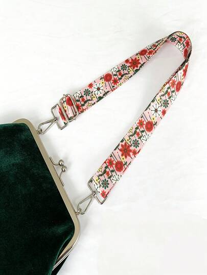 1pc Floral Adjustable Strap, Replacement Bag Strap, Lightweight Strap For Water Bottle, Fashionable Shoulder/Crossbody Bag Strap Bag Straps Bag Charm Accessories Teacher Gifts Red Accessories Festival Graduation Teacher Appreciation Gifts Birthday Mother Gifts Mothers Day Gift