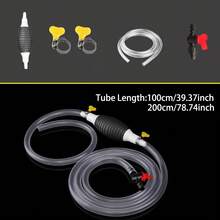 5pcs Portable Siphon Pump Set (Includes 39.37inch/78.74inch Hose X1, Pump X1, 2 Clamps, 1 Flow Control Valve), Suitable For Transferring Oil, Water, Fuel And Other Liquids, Fuel Transfer Pump, Oil Suction Hose, Oil Pump, Water Pump, Liquid Transfer Pump, Vehicle And Motorcycle Repair Accessories - Multicolor - View 5