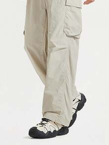 CAMEL CROWN Men's Hiking & Trekking Pants, Windproof, Waterproof, Anti-Static Casual Sports Pants For Spring And Summer, Multi-Functional Pockets Design - Sand and Fog Ash - View 3