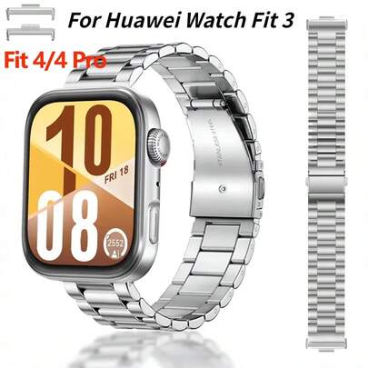 1 dây đeo bằng thép không gỉ cho đồng hồ Watch Fit 3/4/4Pro, vòng đeo tay kim loại cho Fit4/Fit4pro/Fit3, quà tặng cao cấp cho nam và nữ.