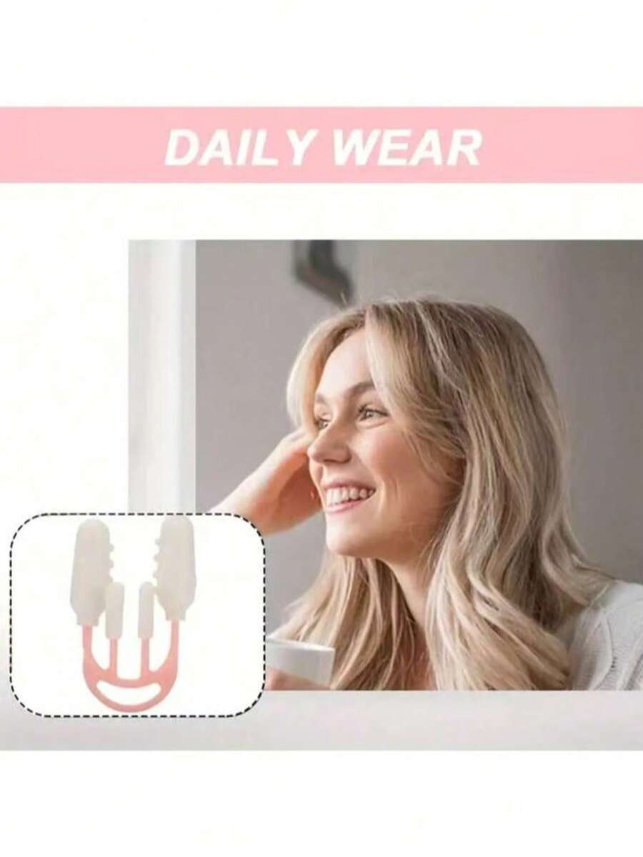 Clip nasal de silicona, sin fragancia, herramienta suave para dar forma a la nariz, unisex, corrector de nariz no invasivo, para estrechar y enderezar el puente de la nariz, cómodo y amigable con la piel - Multicolor - Ver 1