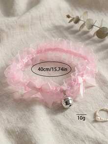 性感蕾丝吊袜带，带铃铛和链条，新娘婚礼腿部吊袜带 - 彩色 - 查看 5