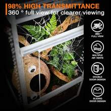 Jumping Spider Enclosure Small Acrylic Spider Terrarium Tarantula Spider Box Magnetic Front And Top Opening Bug Habitat For Jumping Spiders Tarantulas Praying Mantis Snails - Without Kit - View 3