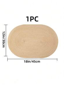 Bộ 1/4/6 tấm lót bàn hình bầu dục dệt, kích thước 12x18 inch, thảm trải bàn hình bầu dục, khăn trải bàn màu đỏ/trắng, thảm trải bàn dệt tự nhiên chịu nhiệt, thích hợp cho các buổi họp mặt gia đình, đám cưới, tiệc tùng (màu kaki) - Màu Khaki - Xem 7