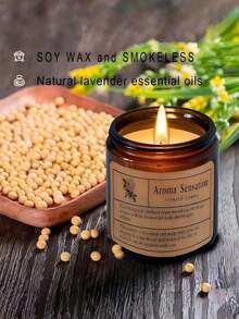 1 cây nến thơm hương hoa oải hương, nến thơm hương hoa oải hương dùng trong nhà, nến trị liệu bằng hương thơm, nến hữu cơ, nến sáp đậu nành, nến trong hũ, nến thơm hương mùa thu, giảm căng thẳng, thiền định, yoga. - Nhiều màu - Xem 11