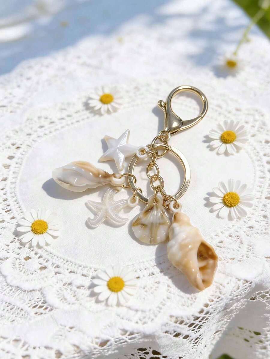 New Creative Seashell, Conch, Starfish, Star Shaped Keychains And Bag Charms, Fashion Accessories - Multicolor - View 1