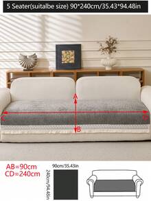 1 chiếc vỏ đệm sofa bằng vải chenille mềm mại, bảo vệ ghế sofa đa năng dùng được cả bốn mùa, vỏ bọc sofa chống trượt tối giản hiện đại, chống bụi và có thể giặt được, tươi mới và thời trang, thân thiện với thú cưng, phù hợp với sofa hình chữ L và sofa 1/2/3/4 chỗ ngồi. - Màu xám đen - Xem 15