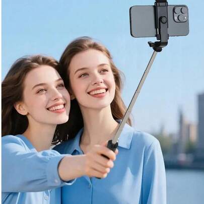 1 chiếc gậy selfie kiêm chân đế ba chân tối giản màu trơn, làm từ hợp kim nhôm ABS, xoay 360°, thích hợp cho livestream, vlog, du lịch, chụp ảnh ngoài trời, giá đỡ điện thoại chống rung, thích hợp làm quà tặng dịp năm mới, Ngày Valentine, Ngày của Cha, Ngày của Mẹ, lễ tốt nghiệp, sinh nhật.