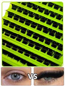 200pcs/160pcs/120pcs/100pcs D-Curl Fluffy DIY False Eyelash Clusters, 200D/160D/100D/80D Cluster Lashes, 0.07mm D-Curl 8-16mm Mixed Natural Eyelash Extension, Super Dense Growth Cluster Lashes, Curled Individual Lashes, Fluffy Soft Independent Lash Clusters, Large Capacity Affordable, 3D Mink False Eyelashes - D - View 5