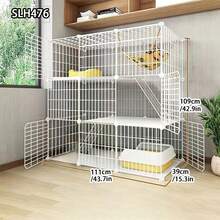 Large Cat Cage For Home Indoor Huge Cat Villa Multi-Layer Free Space Cat Tree Luxury Cat House - Multicolor - View 5