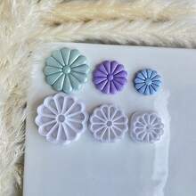 1pc/3pcs Flower Shaped Soft Clay Mold, Used For Making Jewelry - White - View 9