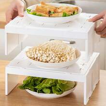 1pc Cabinet Water Cup Storage Rack, Cupboard Stackable Cup Holder, Large Capacity Kitchen Organization And Storage, Space-Saving Layered Organizer Shelf, Detachable Multi-Functional Storage Holder For Cup, Mug, Cutlery, And Kitchenware - Multicolor - View 7