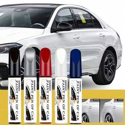 1 bút sửa chữa vết xước ô tô nhiều màu mới, dụng cụ trám vết xước sơn thân xe ô tô, thích hợp cho ô tô, xe máy và các loại xe khác để sửa chữa vết xước thân xe, che phủ sơn, đánh bóng và mài.