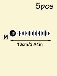 Custom Music Code Stickers, Personalized Soundwave Guitar Decals, Customized Song Wave Stickers, Customizable Music Note Decor Stickers, Ideal Mother'S Day & Musician Gift, Thoughtful Present For Family & Friends, Unique Decor For Guitars, Laptops & Journals, Memorable Custom Audio Keepsake - Style a - View 11