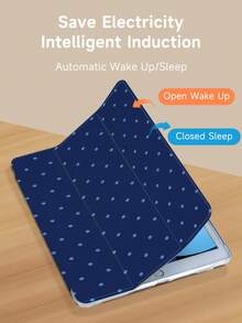 Kingsung Ốp bảo vệ máy tính bảng màu xanh hải quân chấm bi, tương thích với iPad 9.7/10.2/10.5/10.9/12.9/Pro 11, thế hệ thứ 10, tương thích với Samsung Galaxy Tab S6 Lite 10.4 inch, tương thích với Kindle Paperwhite thế hệ thứ 12 2024, Kindle thế hệ thứ 11 2022, màu Clara, chống rơi vỡ, chân đế thông minh/tự động bật/tắt màn hình. - Nhiều màu - Xem 4