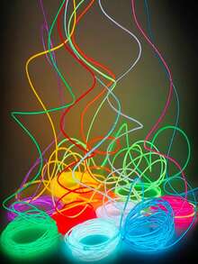 1pc, 9.84ft/3 Meters Bright Neon Rope Light - Holiday Decor Lighting, Bedroom Decor - Battery Powered, Flashing, Electronically Generated Light Source, With Cool Small Devices Included - Color - View 10
