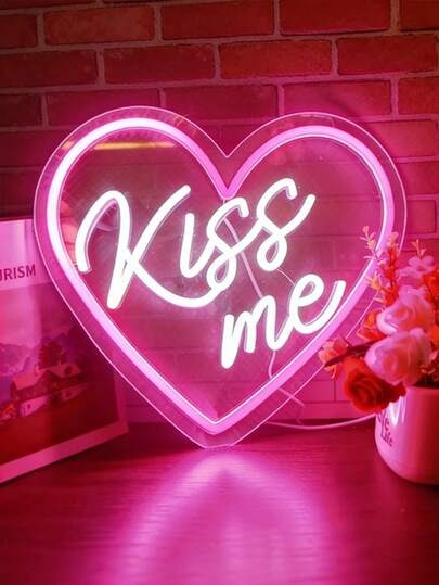 Biển hiệu đèn LED neon hình trái tim tùy chỉnh | Đèn trang trí tường USB, thích hợp cho đám cưới, Ngày Valentine, tiệc sinh nhật, trang trí phòng ngủ, quán bar và quán cà phê.
