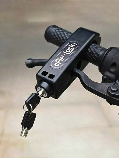 Universal Anti-Theft Throttle Grip Lock, Bicycle Lock, Bicycle Accessories, Suitable For Motorcycles, Bicycles, Electric Bicycles And Mopeds - Lightweight Weatherproof Plastic Handle Lock/Anti-Theft Clamp, Portable Handlebar/Handlebar Security Device To Prevent Throttle Rotation And Steering; One-Handed Quick Installation, Key Or Password Option; Suitable For Commuters, Delivery Personnel, Students, Off-Road Enthusiasts, Garages, Parking Lots, Travel, Camping And Outdoor Storage.