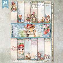 36 Sheets A5 Cute Animal Squirrel Scrapbooking Papers, Suitable For Bullet Journals, Scrapbooks, Cards And Crafts - Rectangle - View 1